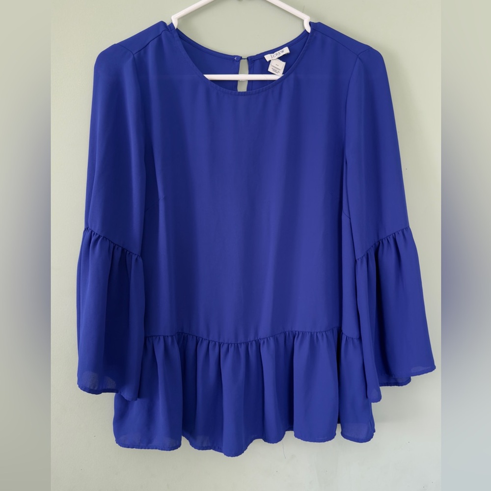 J. Crew Cobalt Blue‎ Sleeveless Blouse Sz Xs